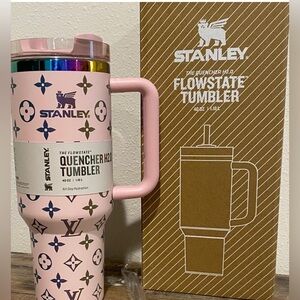 Stanley Pink Designer inspired LV Tumbler 40oz NIB